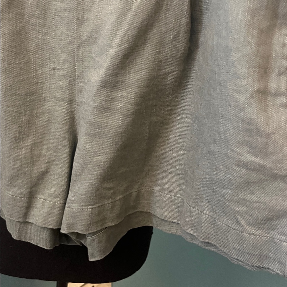 Madewell Clean Pull-On Linen/Cotton Shorts in Architect Green Size XL - Picture 7 of 13